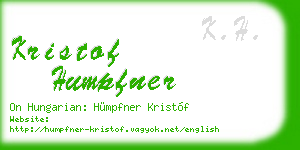 kristof humpfner business card